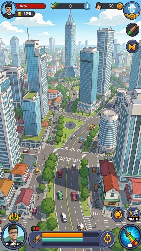 Tampilan karakter dengan desain menarik.