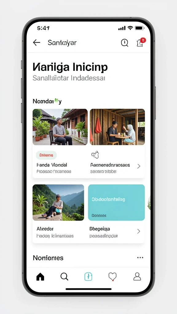 Tampilan awal yang menarik dan mudah dinavigasi.
