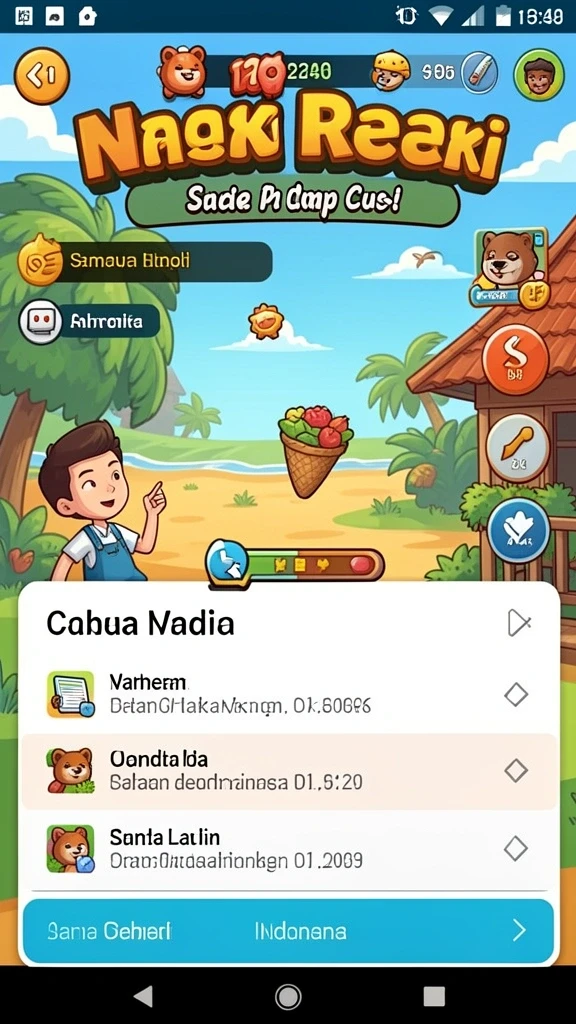 Tampilan awal aplikasi yang menarik dan user-friendly.