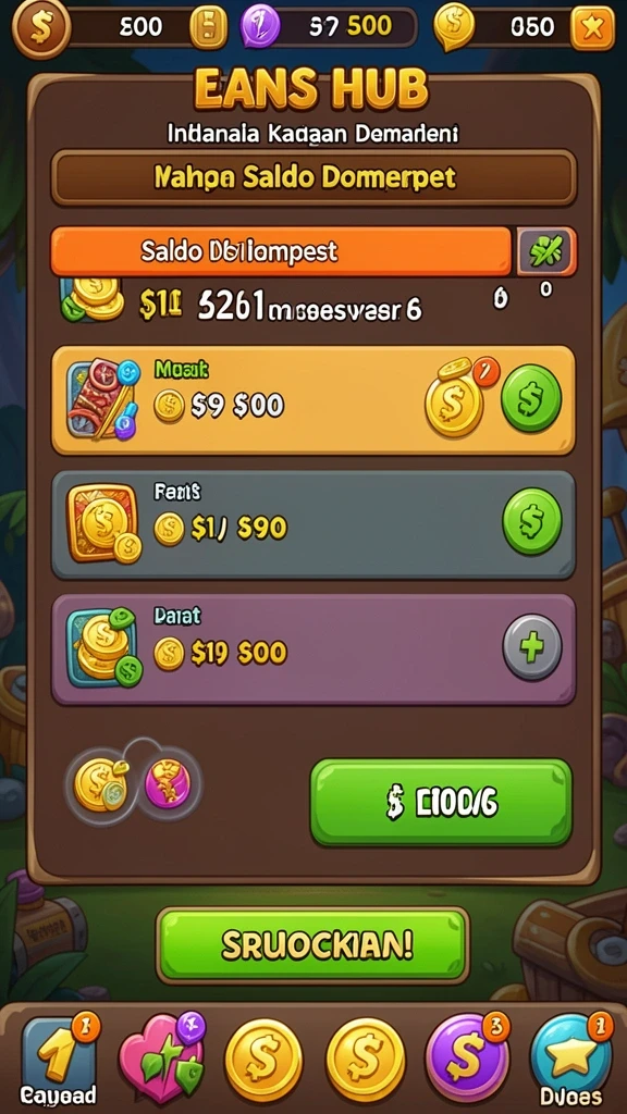 Bagian menu yang mudah dinavigasi.