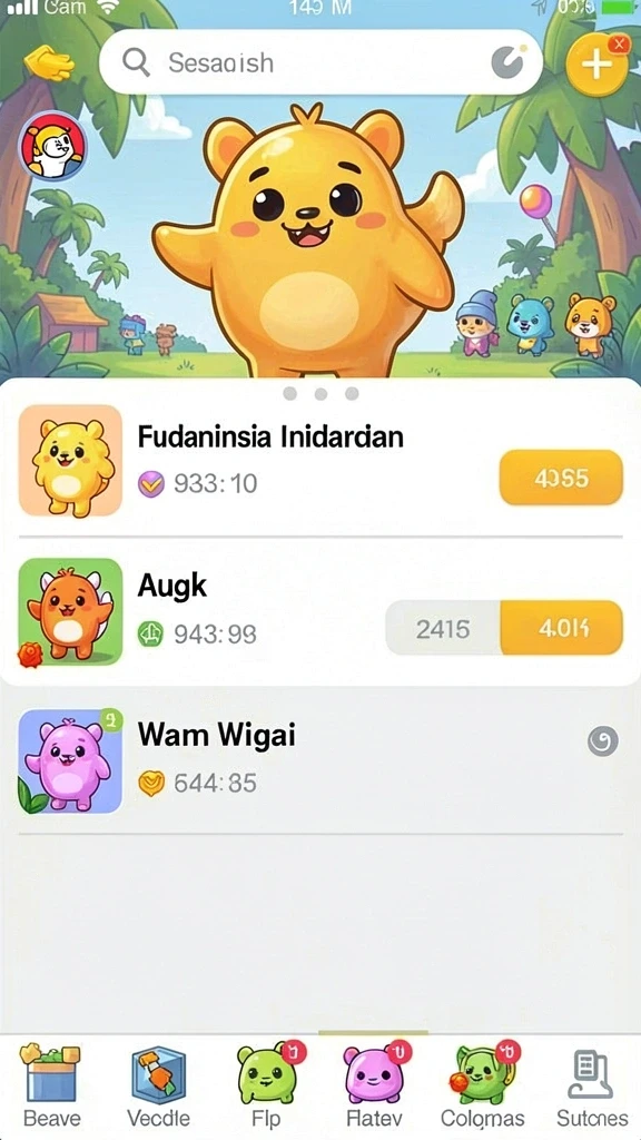 Tampilan awal DEWI11 yang memukau dan mudah dinavigasi.
