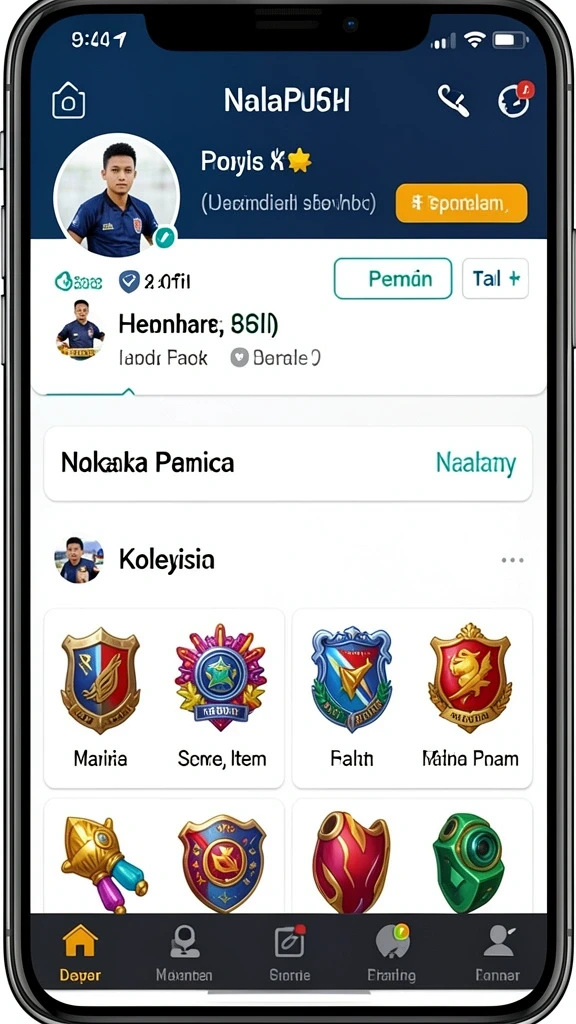Karakter unik dengan kemampuan menarik.