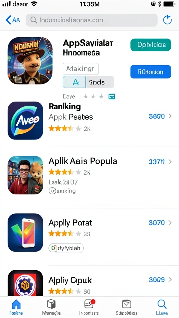 Screenshot menampilkan halaman utama dengan berbagai permainan menarik.