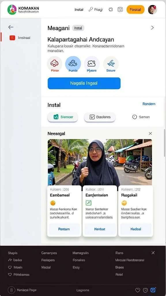 Tampilan utama yang intuitif dan menarik.