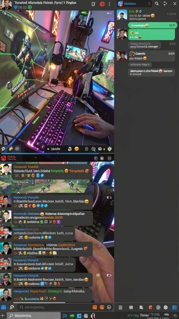 Fitur live chat untuk berinteraksi dengan pemain lain.