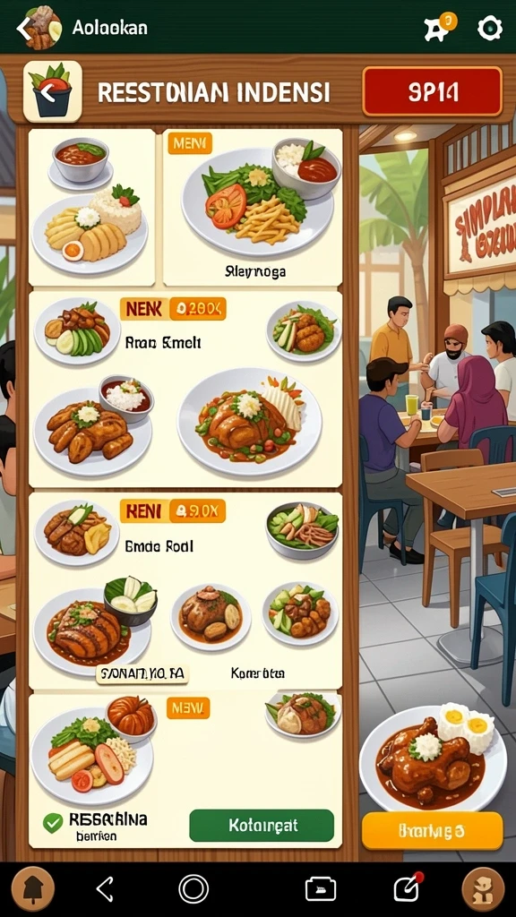 Menampilkan karakter utama dalam dunia yang penuh warna.