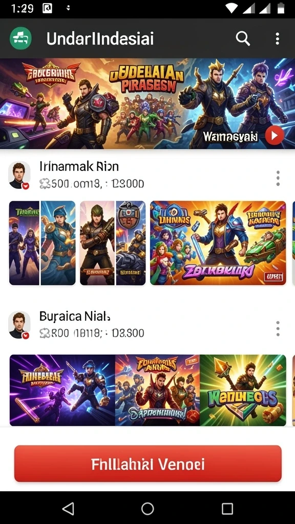 Berbagai pilihan permainan yang menghibur.