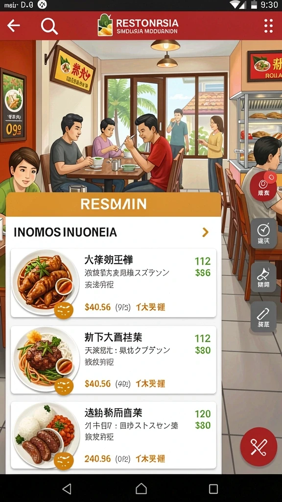 Tampilan interaktif karakter utama dalam PETIRRP.