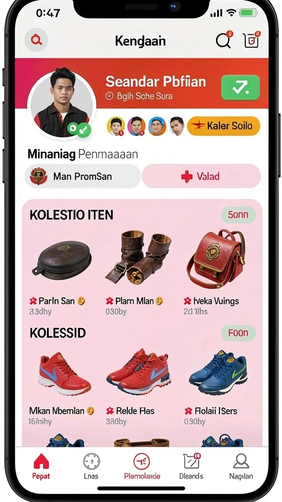 Tangkapan layar menunjukkan berbagai karakter yang menarik.