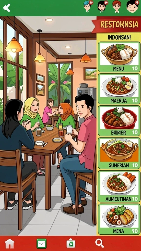 Karakter unik dengan berbagai kustomisasi.