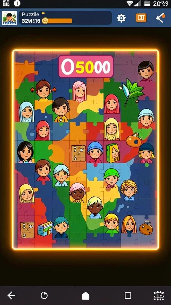 Gambaran karakter utama dalam permainan yang unik dan lucu.